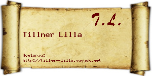 Tillner Lilla névjegykártya
